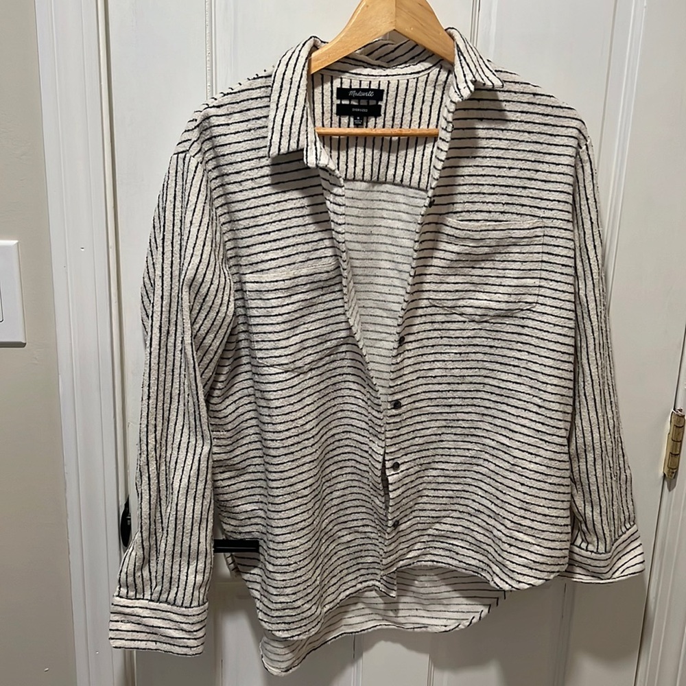 Marewell oversized flannel button down shirt